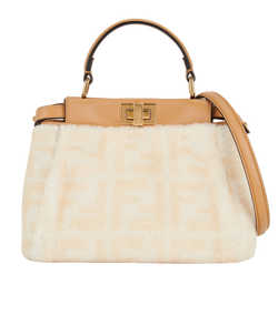 Mini Peekaboo, Leather/Shearling, Beige/Cream, 07205820, S/RC/DB/B, 2*